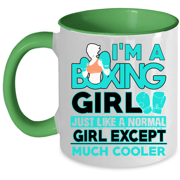 Cool Boxer Coffee Mug, I'm A Boxing Girl Accent Mug
