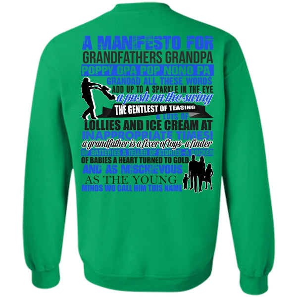 I Love My Kid T Shirt, A Manifesto For Grandfathers Grandpa Sweatshirt