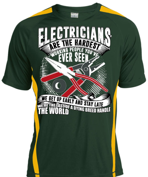 Electricians Are The Hardest Working T Shirt, Dying Breed Handle T Shirt, Cool Shirt