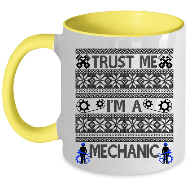 Merry Christmas Coffee Mug, Trust Me I'm A Mechanic Accent Mug