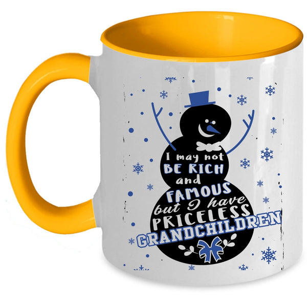 Christmas Gift For Grandparent Coffee Mug, I Have Priceless Grandchildren Accent Mug