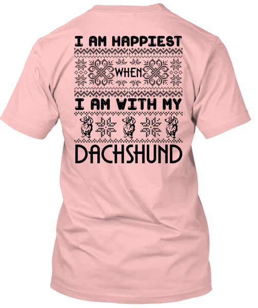 I Am With My Dachshund T Shirt, I Love My Dog T Shirt