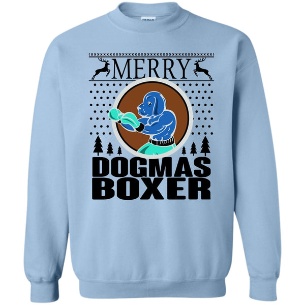 Cool Dog Lover T Shirt, Merry Dogmas Boxer Sweatshirt