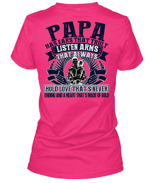 Papa Has Ears T Shirt, I Love Papa T Shirt
