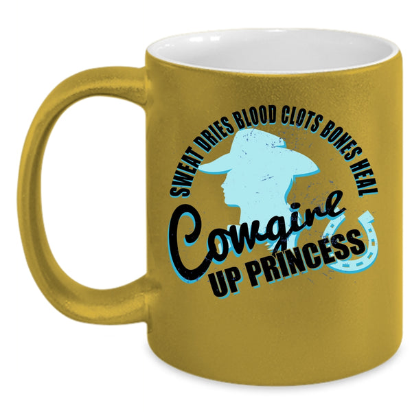 Cool Gift For My Daughter Coffee Mug, Cowgirl Up Princess Accent Mug
