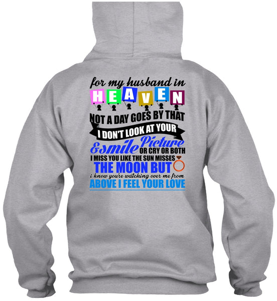 For My Husband In Heaven T Shirt, I Love Husband T Shirt