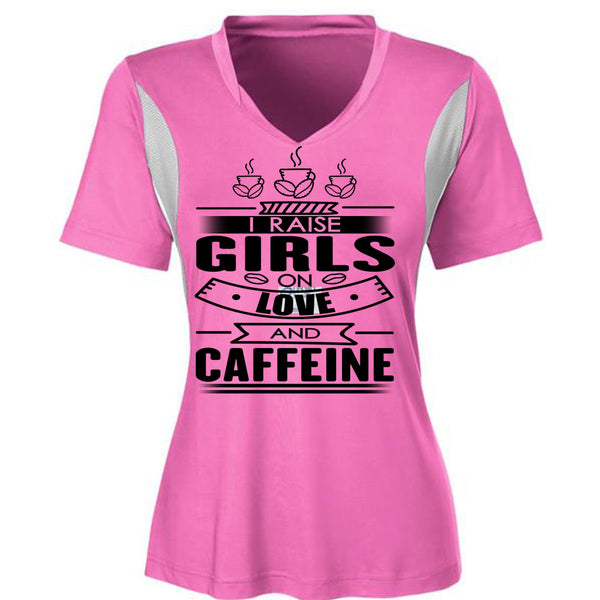 I Raise Girls On Love And Caffeine T Shirt, I Love Coffee T Shirt, Awesome T-Shirts