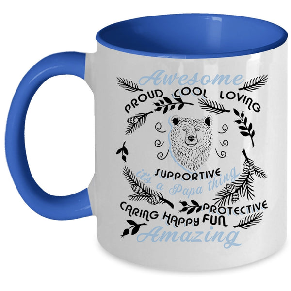 Awesome Amazing Dad Coffee Mug, It's A Papa Thing Accent Mug