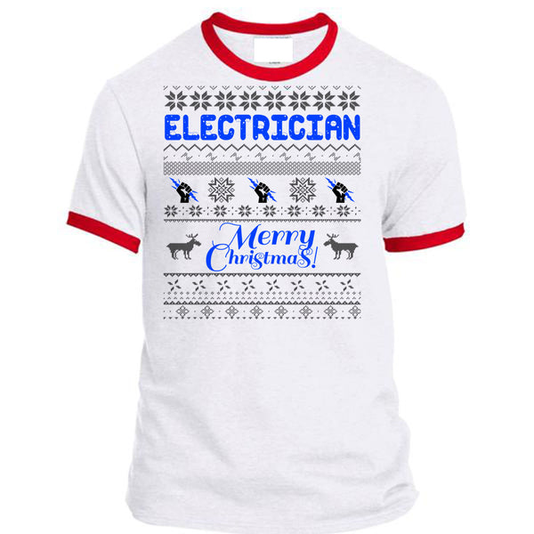 Electrician Merry Christmas T Shirt, Winter Holiday T Shirt, Awesome T-Shirts