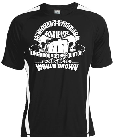 A black t-shirt with the shopify logo