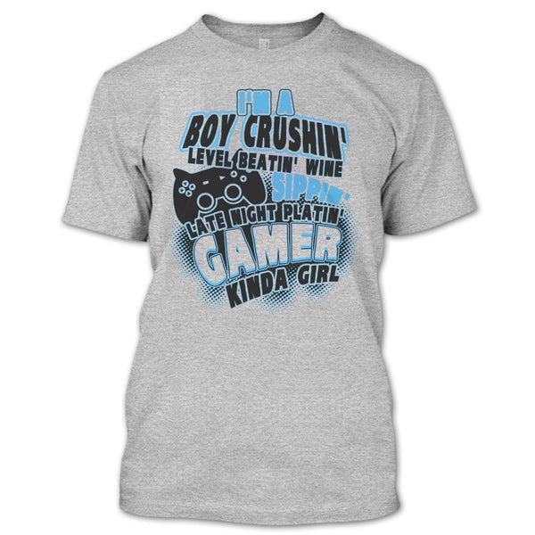 I'm A Boy Crushin' T Shirt, Coolest Gaming Girl T Shirt