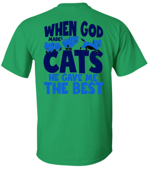 When God Made Cats T Shirt, I Love My Cats T Shirt
