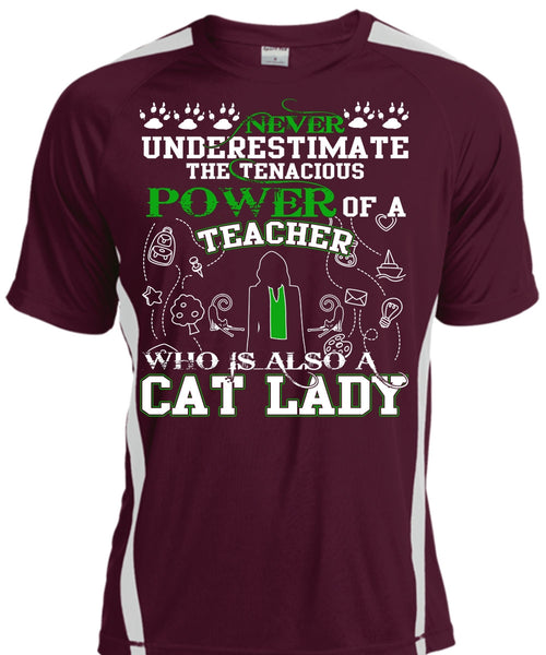 Power Of A Teacher T Shirt, Who Is Also A Cat Lady T Shirt, Cool Shirt
