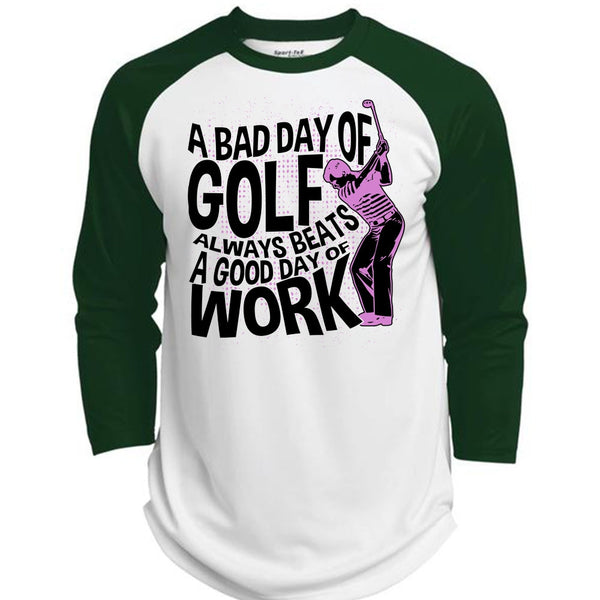 A Bad Day Of Golf T Shirt, I Love Golfing T Shirt, Awesome T-Shirts  (Polyester Game Baseball Jersey)
