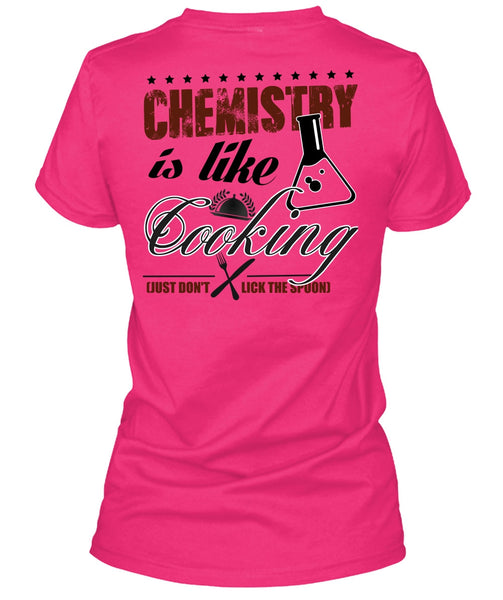 Chemistry Is Like Cooking T Shirt, Being A Cooker T Shirt, Cool Shirt (Ladies LS Heather V-Neck)