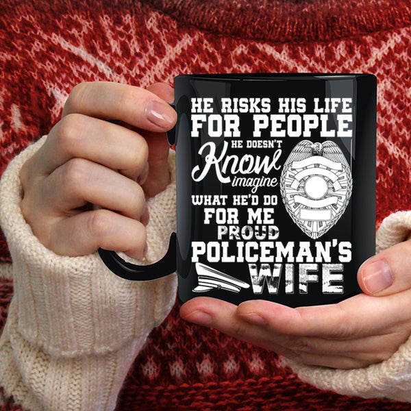 Proud Policeman's Wife Coffee Mug, Beautiful Wife Coffee Cup