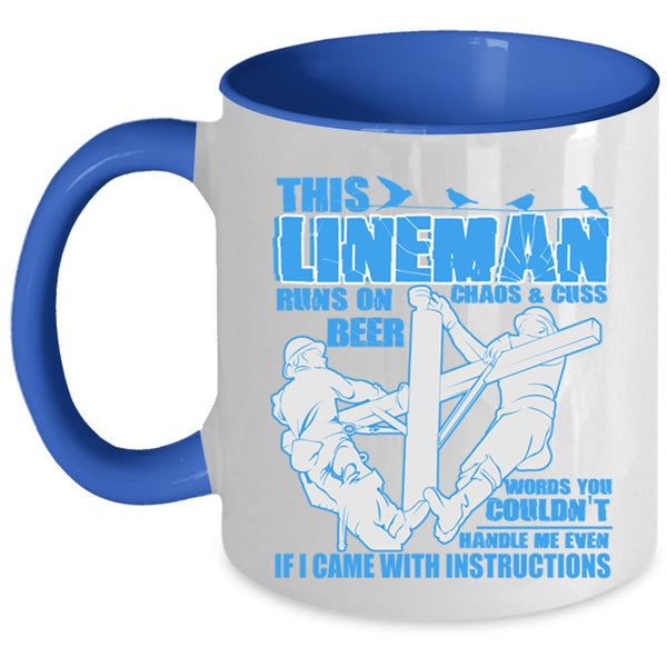 Funny Gift For Linemans Coffee Mug, Awesome Linemans Accent Mug