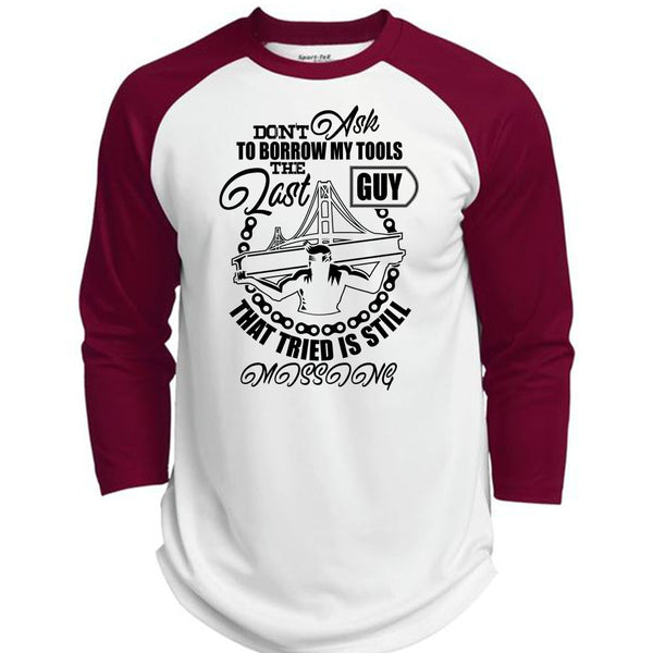 Don't Ask To Borrow My Tools T Shirt, I Love Ironworker T Shirt, Awesome T-Shirts  (Polyester Game Baseball Jersey)