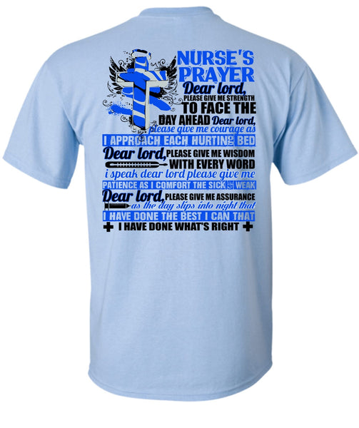 Nurse's Prayer T Shirt, I Love Nursing T Shirt