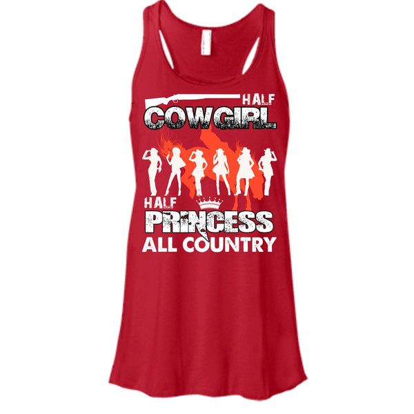 Half Cowgirl T Shirt, Half Princess T Shirt, Cool T Shirt