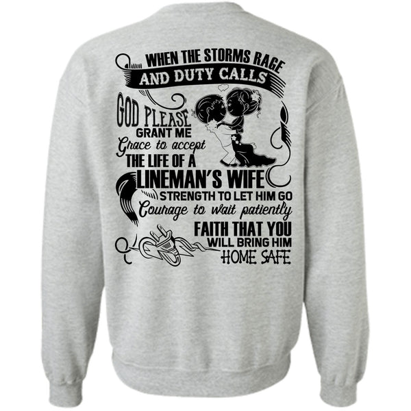 I Love Lineman T Shirt, The Life Of A Lineman's Wife Sweatshirt