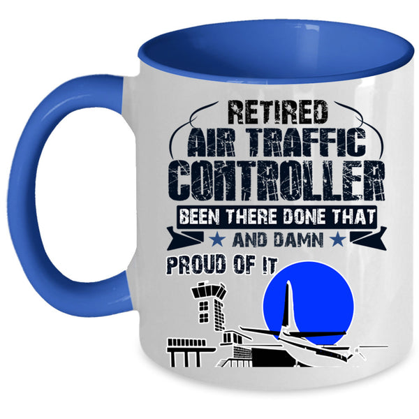 Cool Retirement Coffee Mug, Retired Air Traffic Controller Accent Mug