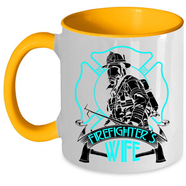Cool Gift For My Wife Coffee Mug, Firefighter's Wife Accent Mug
