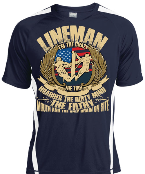 Lineman I'm The Crazy The Tools T Shirt, Being A Lineman T Shirt, Cool Shirt