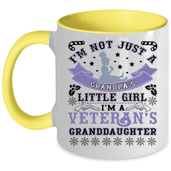 Cute Veteran Coffee Mug, I'm A Veteran's Granddaughter Accent Mug