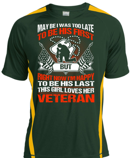 This Girl Loves Her Veteran T Shirt, I'm Happy T Shirt, Cool Shirt
