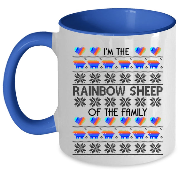 Christmas Coffee Mug, I'm The Rainbow Sheep Of The Family Accent Mug