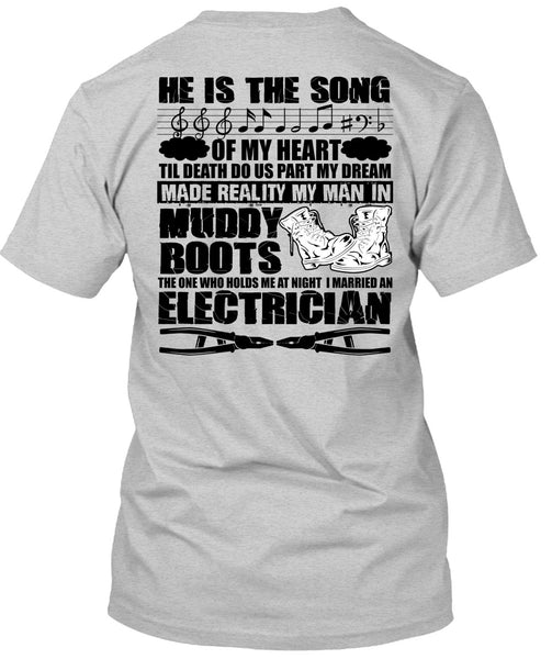 I Married An Electrician T Shirt, I Love Electrician T Shirt