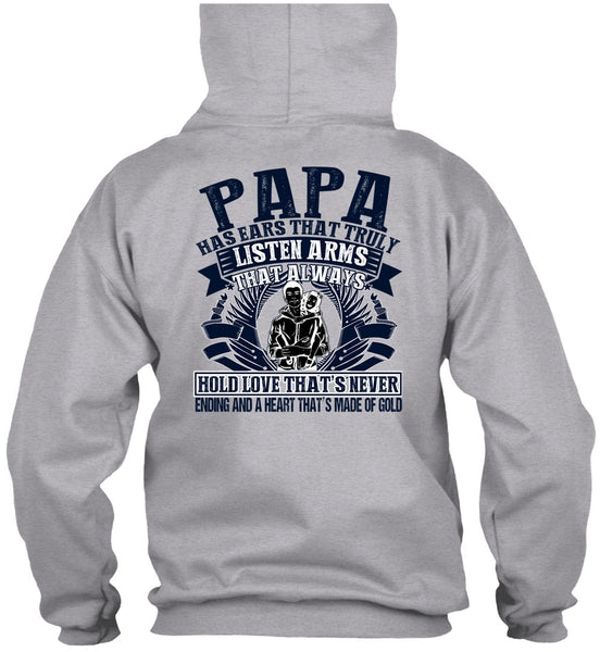 Papa Has Ears T Shirt, I Love Papa T Shirt