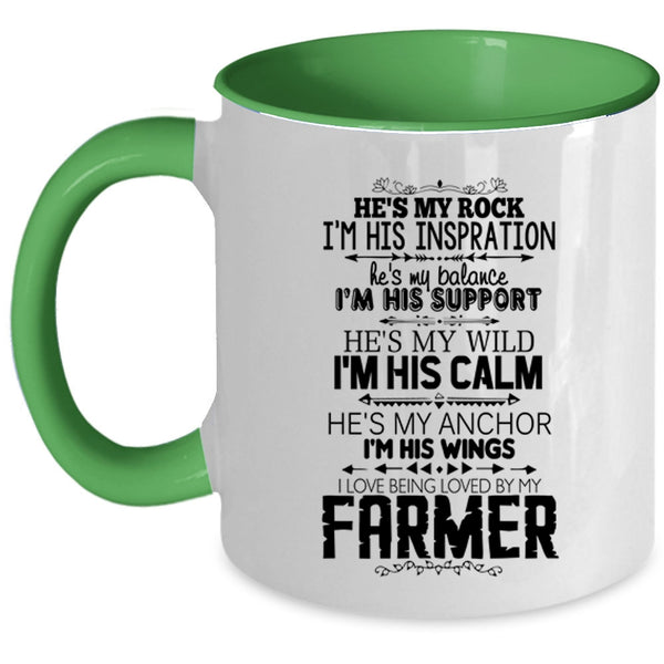 I Love Farmer Coffee Mug, I Love Being Loved By My Farmer Accent Mug