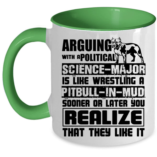 Funny Pibulls Coffee Mug, Political Science Major Accent Mug