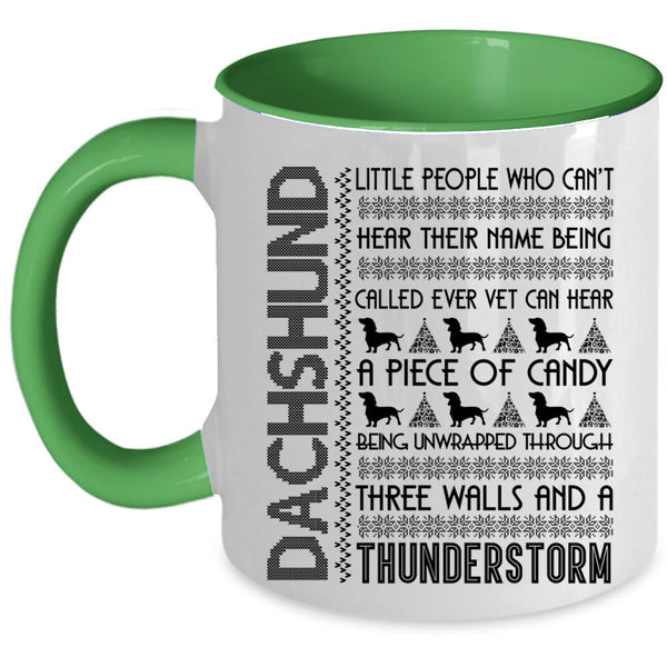 Christmas Gift For Dog Lover Coffee Mug, Dachshund Accent Mug