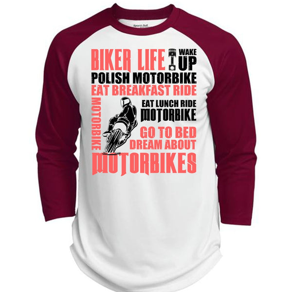 Biker Life T Shirt, I Love Biker T Shirt, Awesome T-Shirts  (Polyester Game Baseball Jersey)