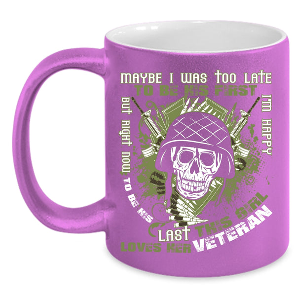 This Girl Loves Her Veteran Coffee Mug, Cute Veteran's Wife Coffee Cup