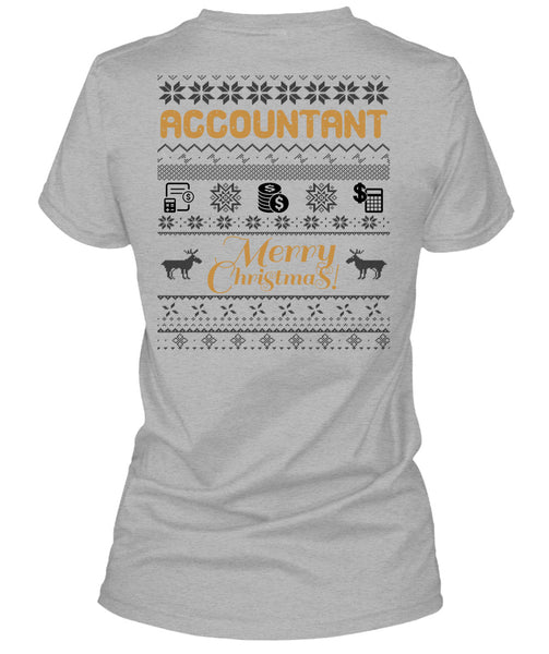 Accountant Merry Christmas T Shirt, I Love Accountant T Shirt