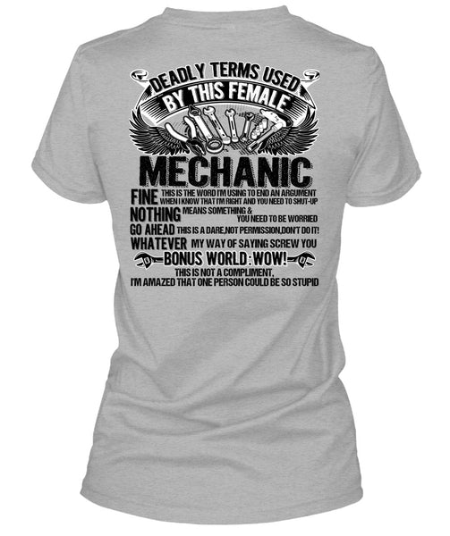 This Female Mechanic T Shirt, I Love Mechanic T Shirt