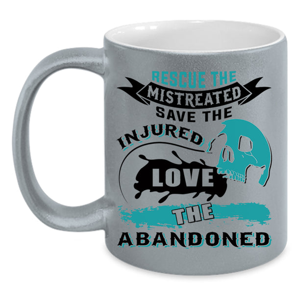 Cool Nurse Coffee Mug, Rescue The Mistreated Save The Injured Accent Mug