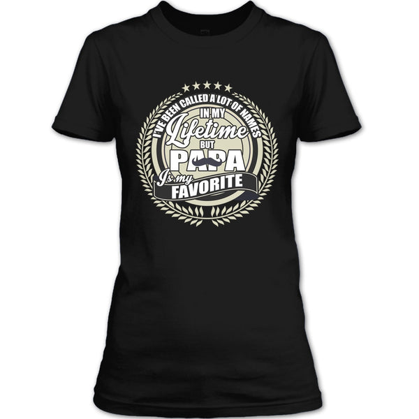 Papa Is My Favorite Name T Shirt, Coolest Papa Ever T Shirt