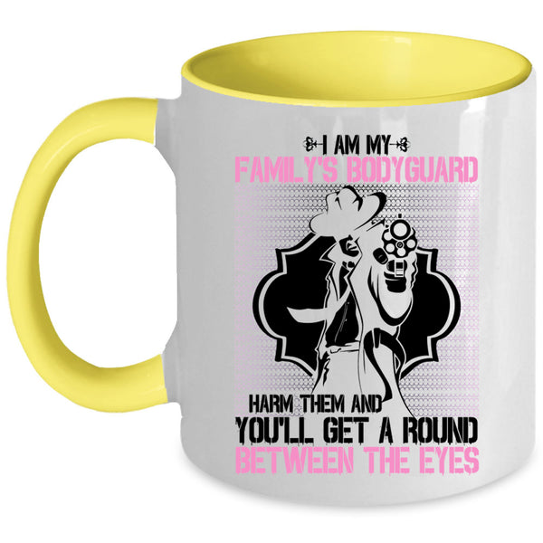 Best Gift For My Dad Coffee Mug, I Am My Family's Bodyguard Accent Mug