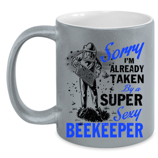 Marrying Coffee Mug, I'm Already Taken By A Beekeeper Accent Mug