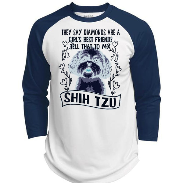 Tell That To My Shih Tzu T Shirt, I Love My Dog T Shirt, Awesome T-Shirts  (Polyester Game Baseball Jersey)
