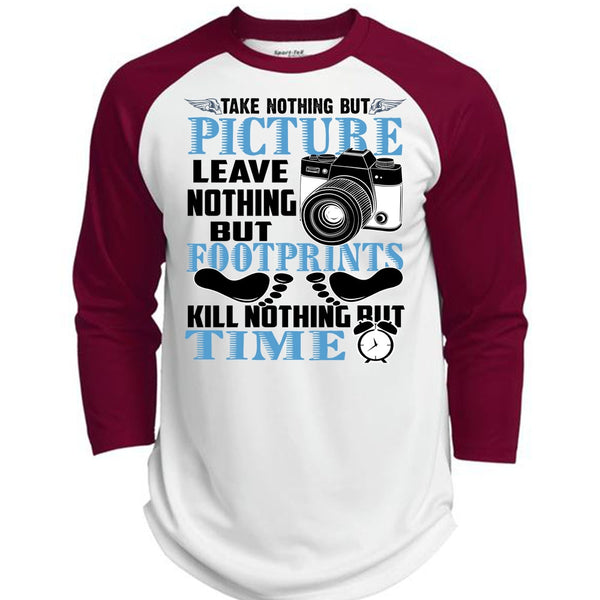 Picture Leave Nothing T Shirt, I Love Photographer T Shirt, Awesome T-Shirts  (Polyester Game Baseball Jersey)