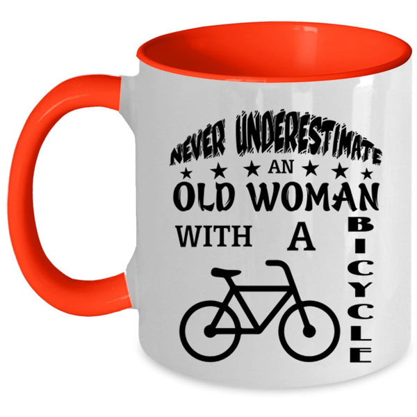 Awesome Grandmother Coffee Mug, An Old Woman With A Bicycle Accent Mug