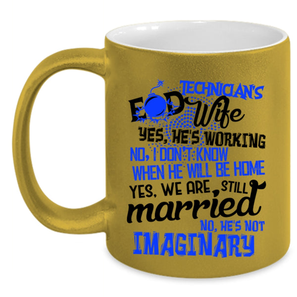 Cool Just Married Coffee Mug, EOD Technician's Wife Accent Mug