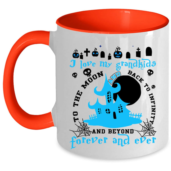 Cute Gift For Grandparent Coffee Mug, I Love My Grandkids Accent Mug