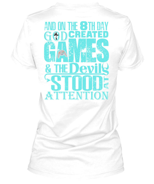 God Created Games T Shirt, I Love Gaming T Shirt